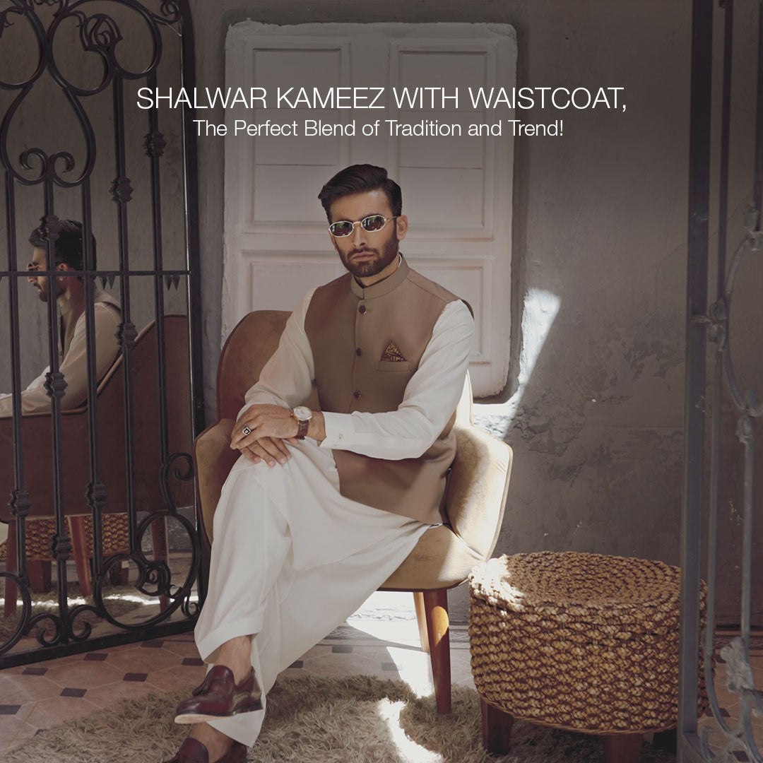 Shalwar Kameez with Waistcoat, The Perfect Blend of Tradition and Trend