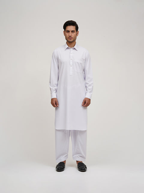 White Cotton Shalwar Kameez