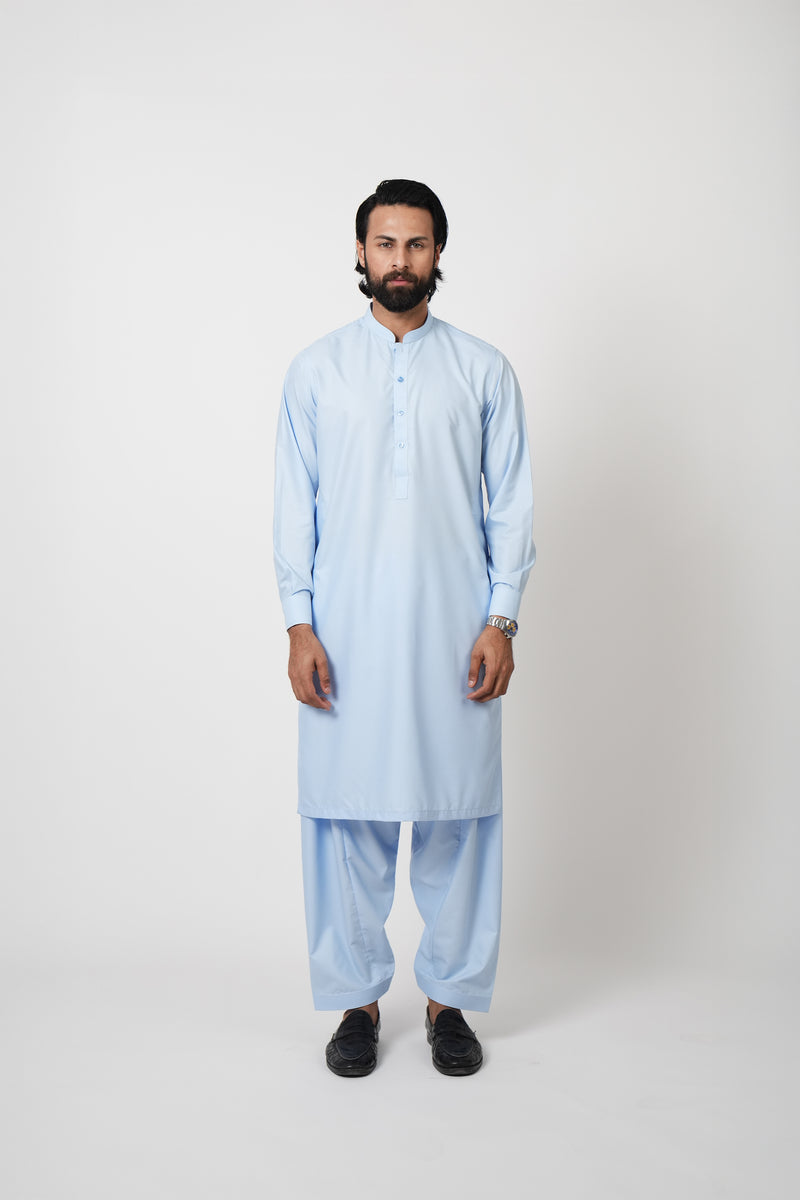 Sky Blue Wash n wear Shalwar Kameez – Dandy Designs