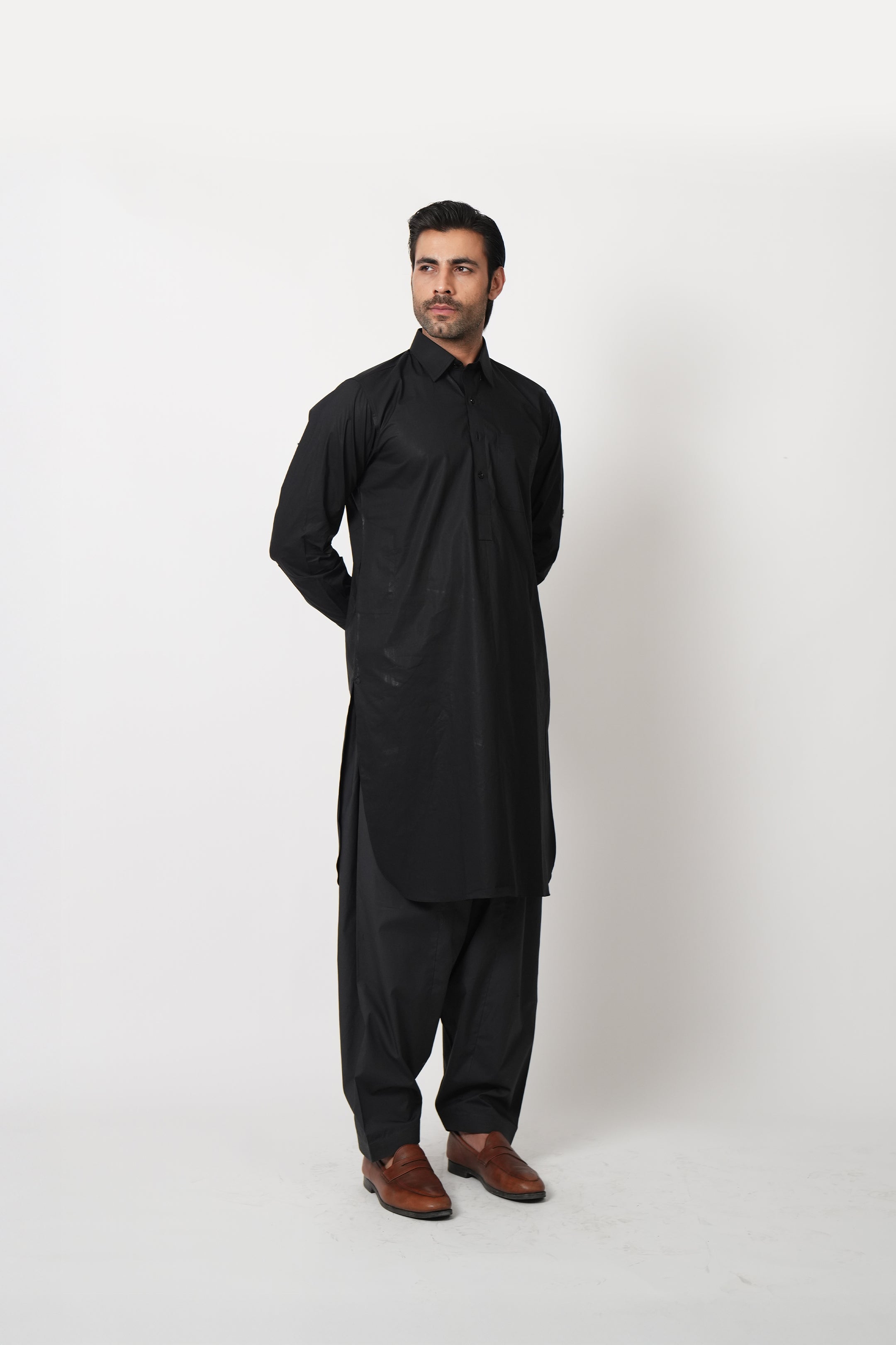 Black Cotton Shalwar Kameez – Dandy Designs
