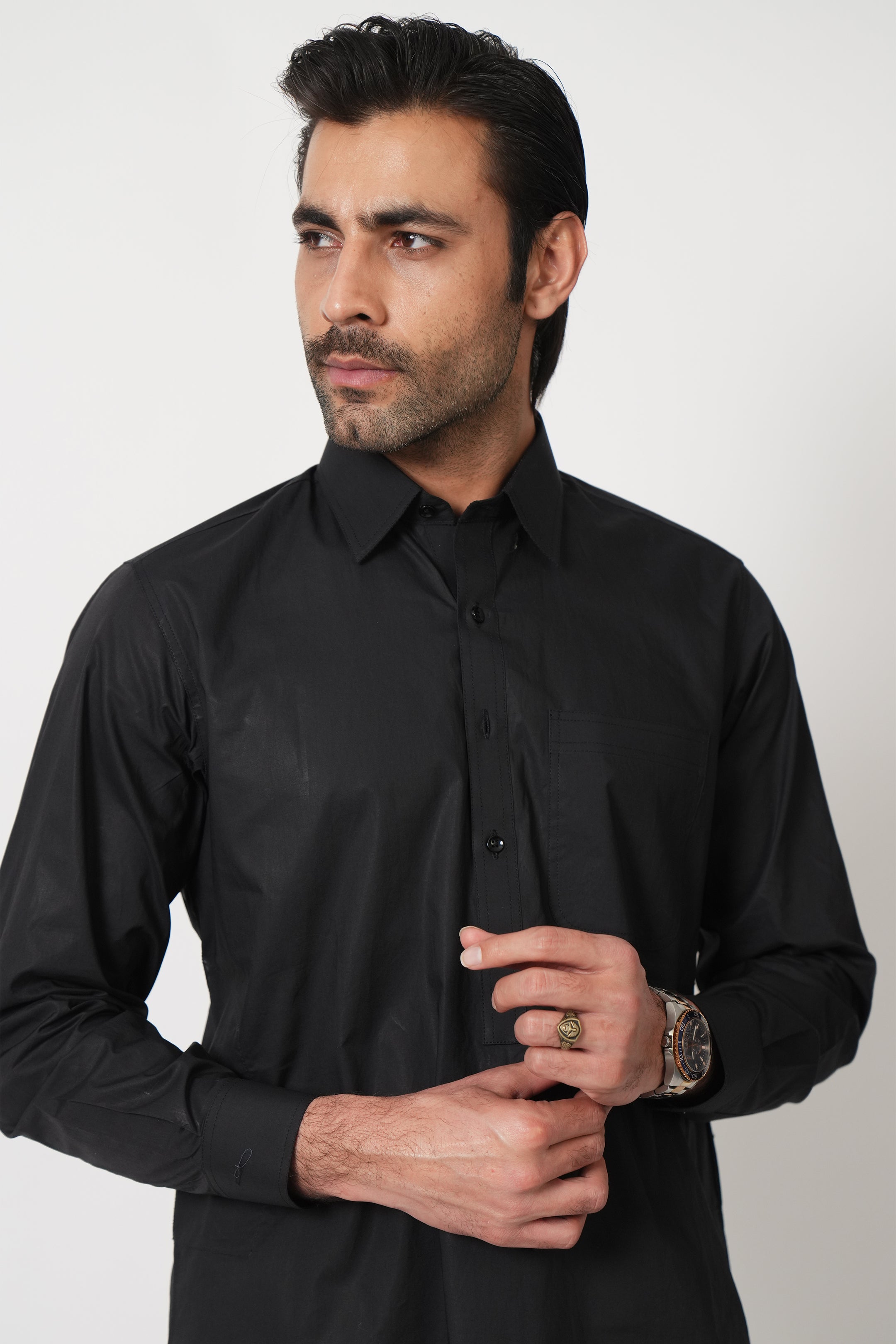 Black Cotton Shalwar Kameez – Dandy Designs