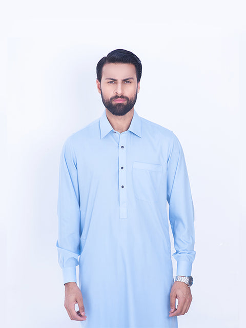 Sky Blue Wash & Wear Shalwar Kameez