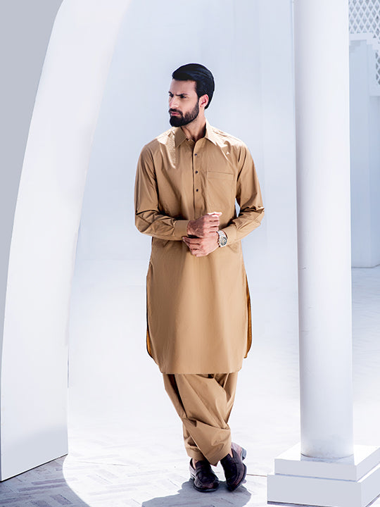 Brown Shalwar Kameez