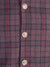 Contrast Checkered Maroon Waistcoat