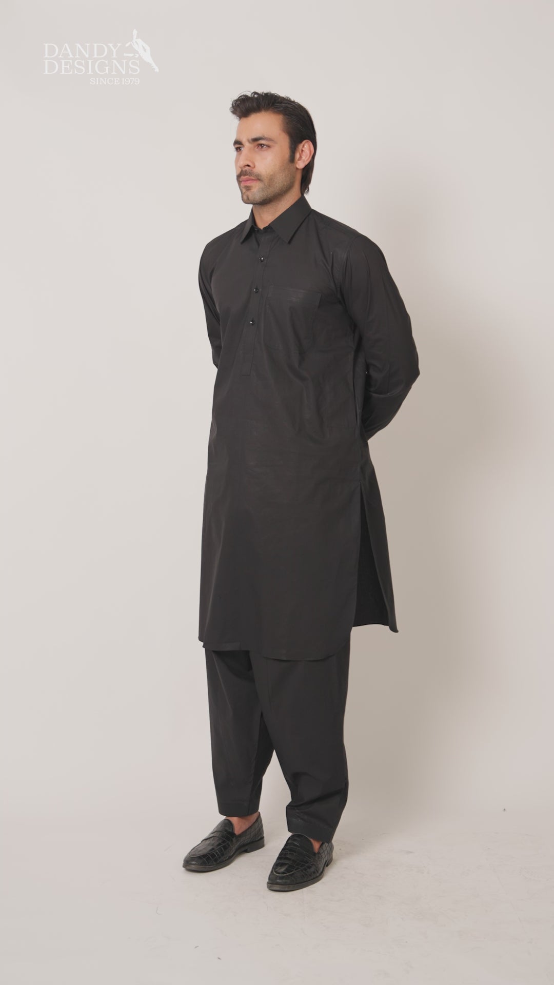 Black Cotton Shalwar Kameez – Dandy Designs